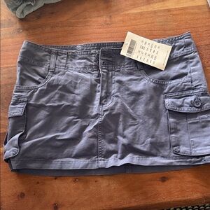 Brandy Melville Blue Gray Mini Skirt NWT